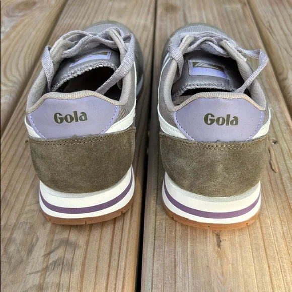 NEW Gola Daytona CLA592 Suede Retro Casual Sneakers size 8 - Picture 6 of 9